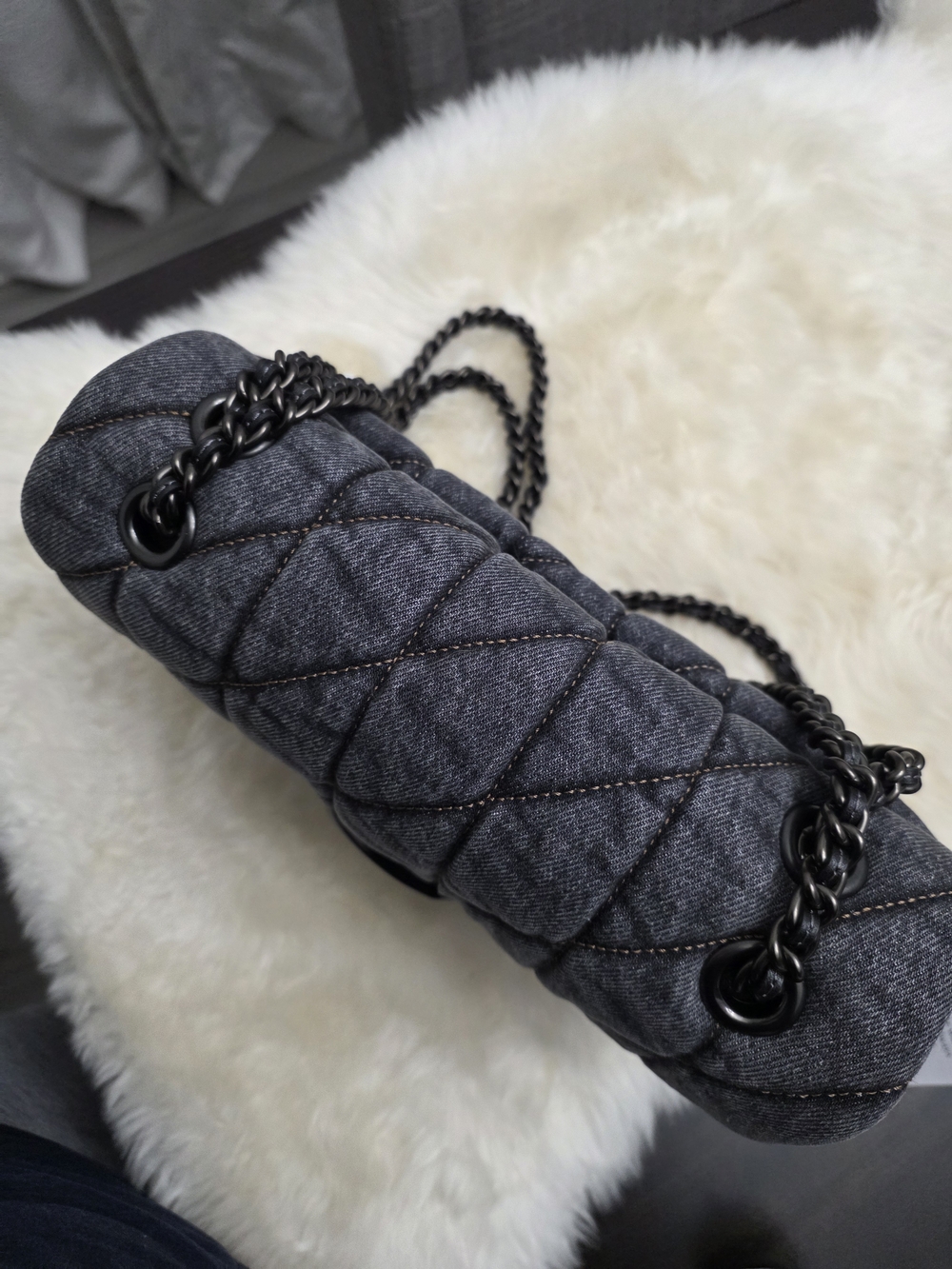 COACH Tabby 26 Black Denim - Picture 4 of 12